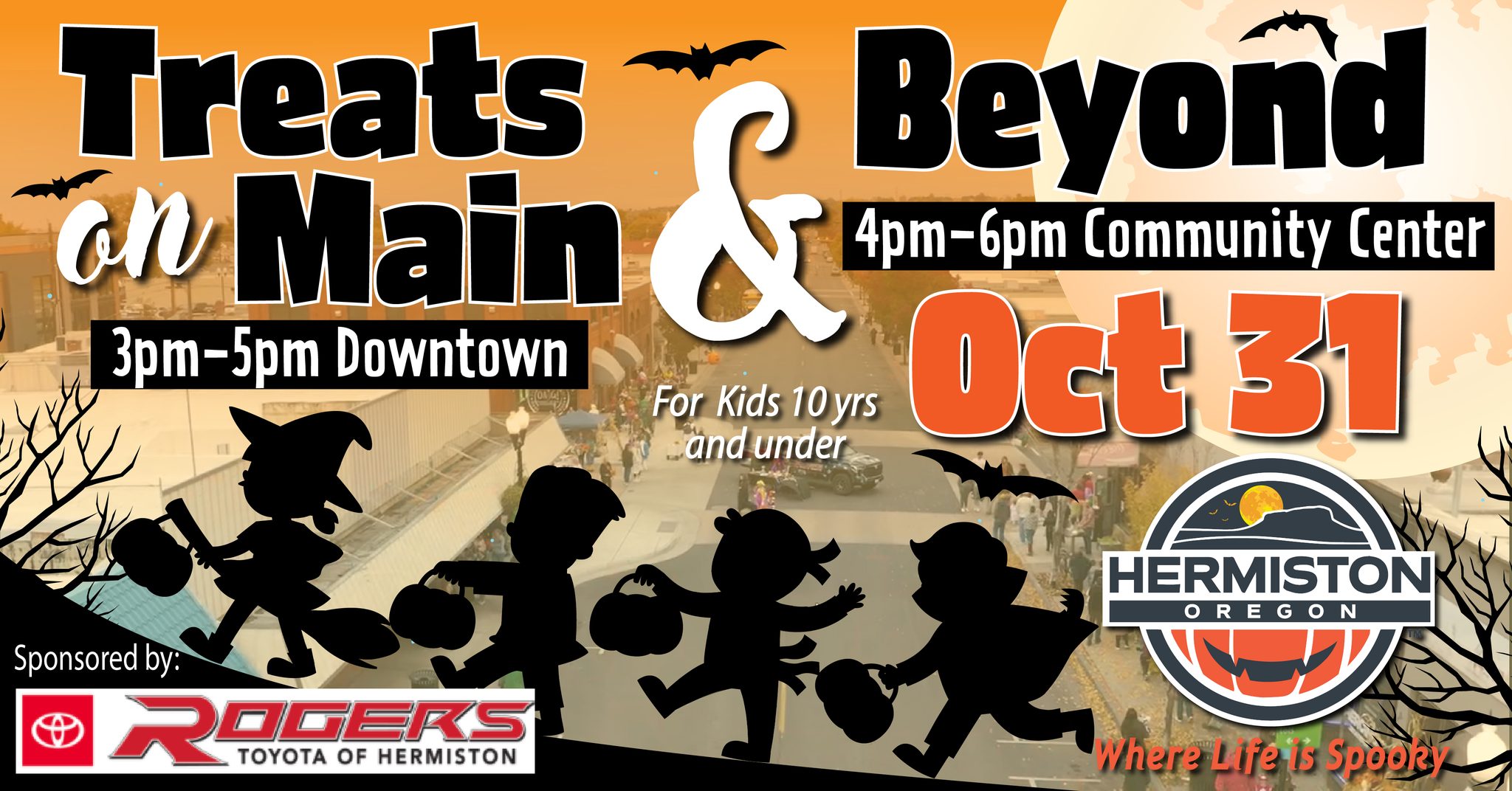 Hermiston | 🎃🍬 ¡Ven a disfrutar del Halloween en el centro de Hermiston! 👻