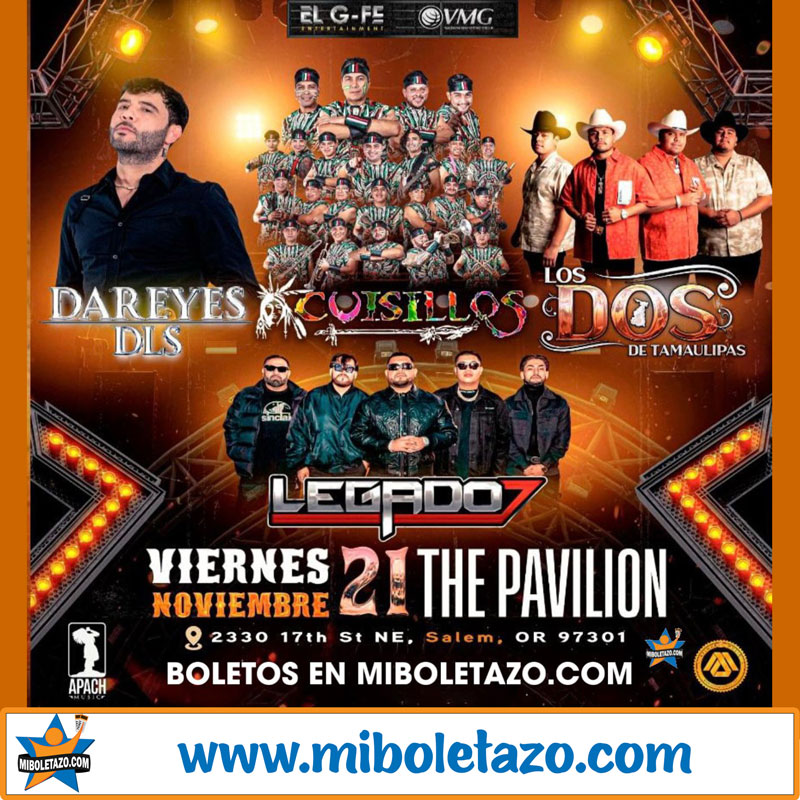 Salem | 🎺🎶 Dareyes de la Sierra, Cuisillos y Los Dos de Tamaulipas – En Concierto