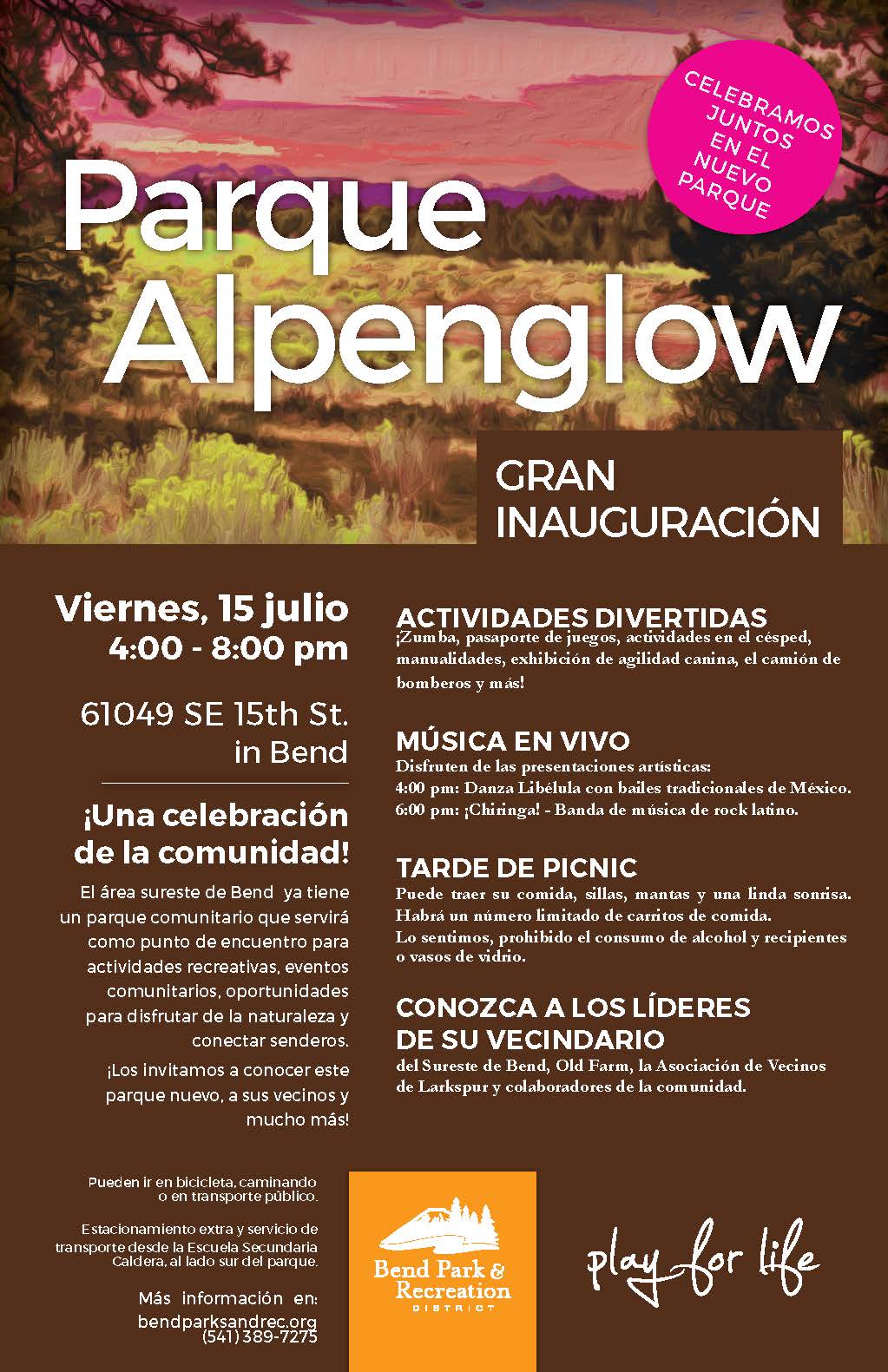 Inauguración del Parque Alpenglow