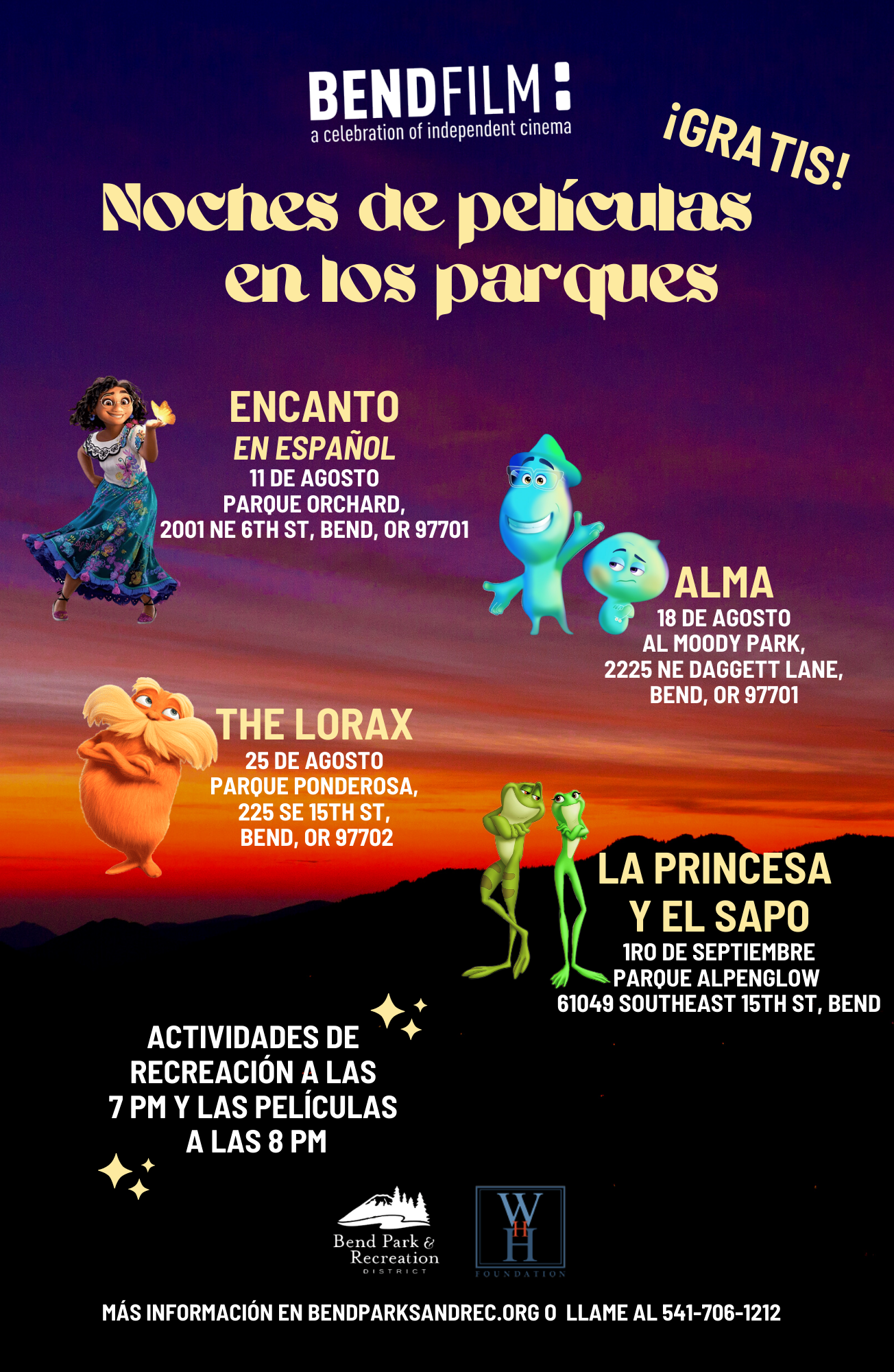 Noches de películas en los parques